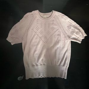 Philosophy Muted Pink Knit Short Sleeve EUC Size Large